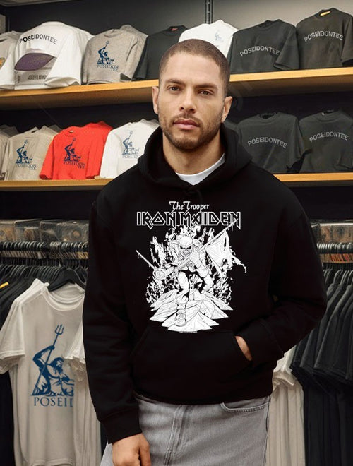 Amplified Iron Maiden Black And White Flames T-shirt
