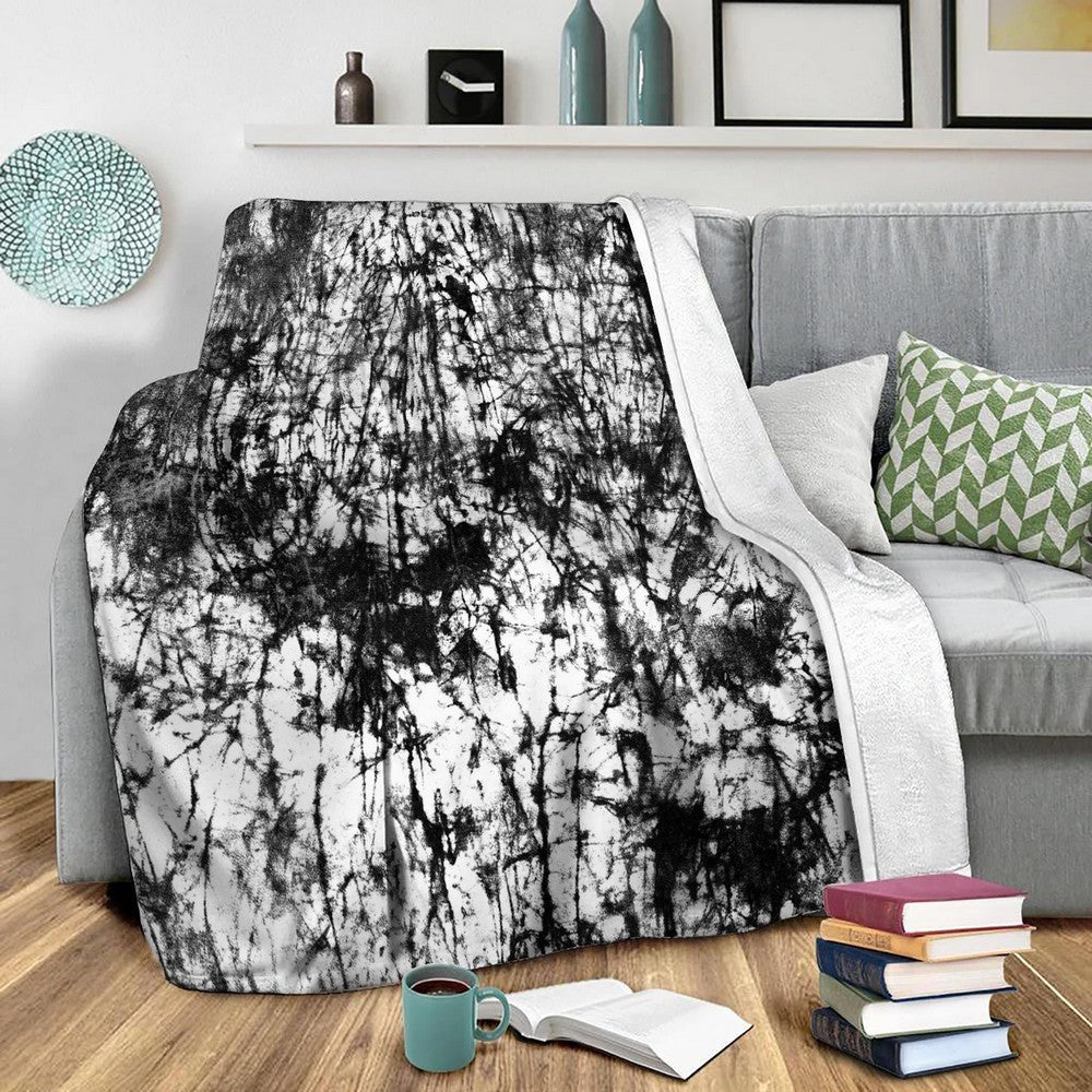 Crackle Batik Fleece Throw Blanket