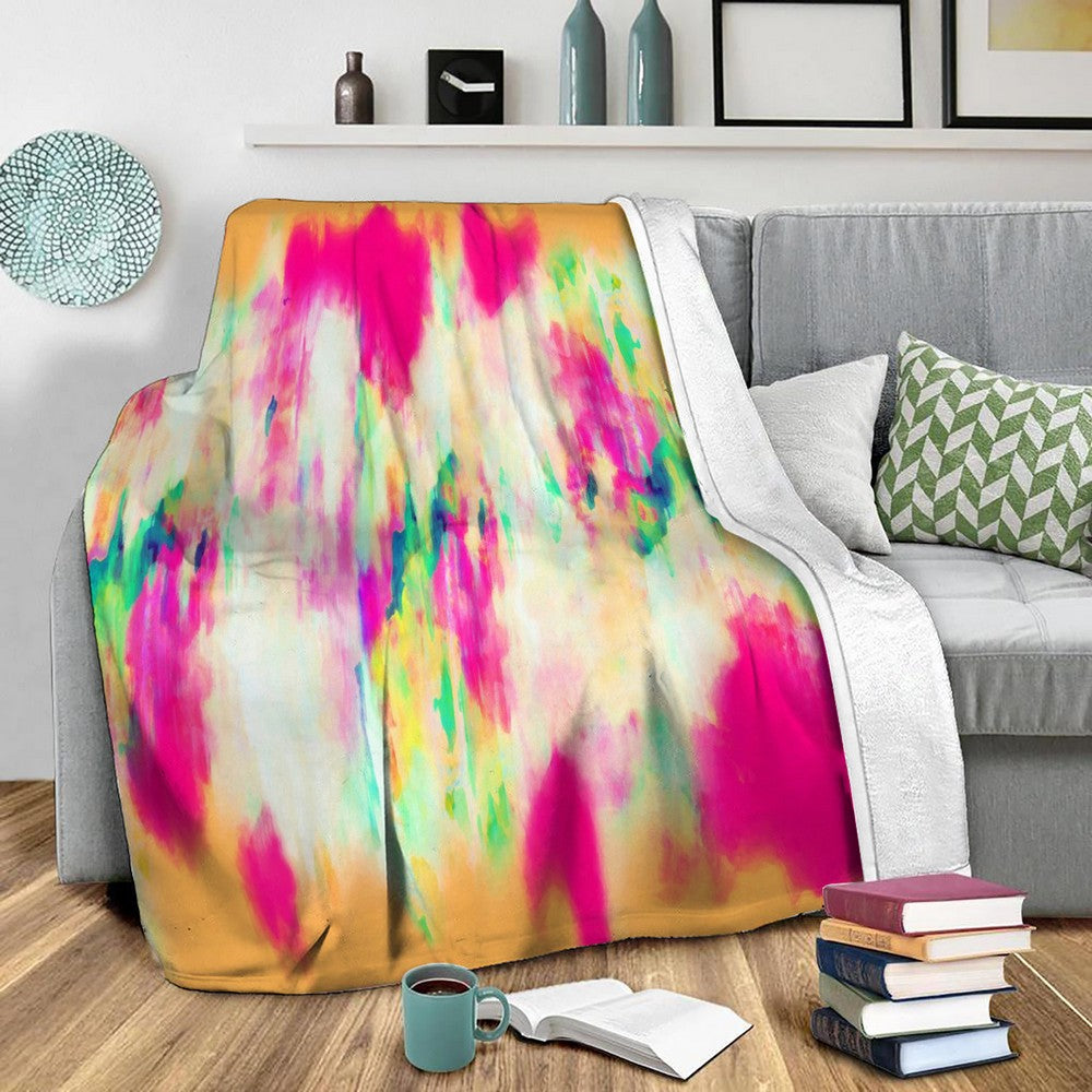 Electric Haze Fleece Throw Blanket