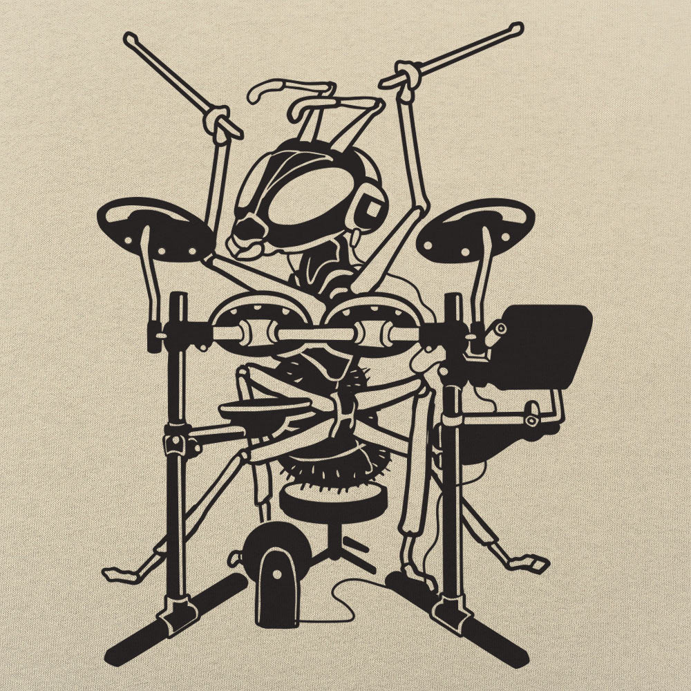 Ant Drummer Playing Drum Set