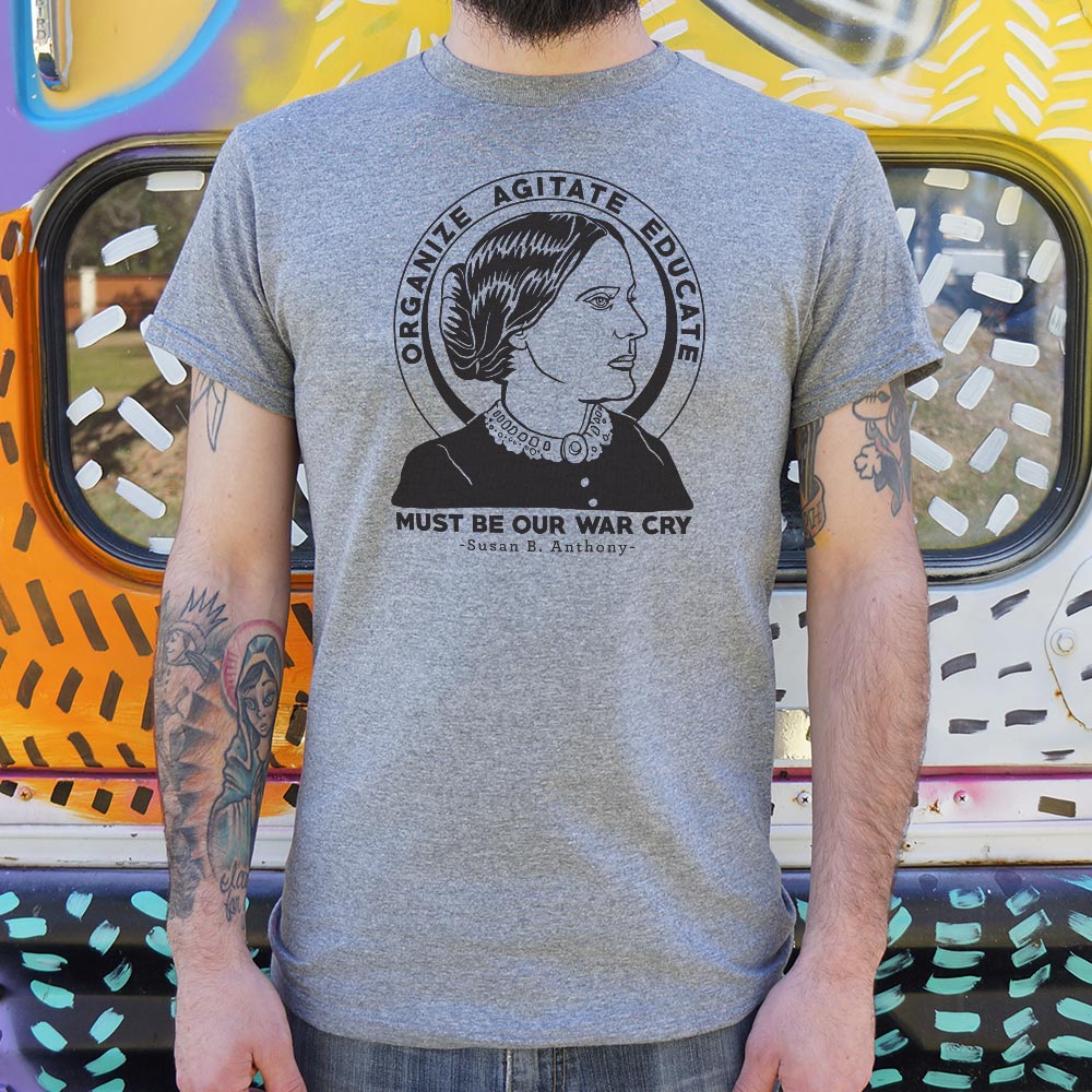 Organize Agitate Educate Susan B Anthony Quote Portrait
