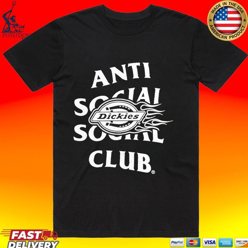 Anti Social Social Club Assc X Dickies Flame T-shirt