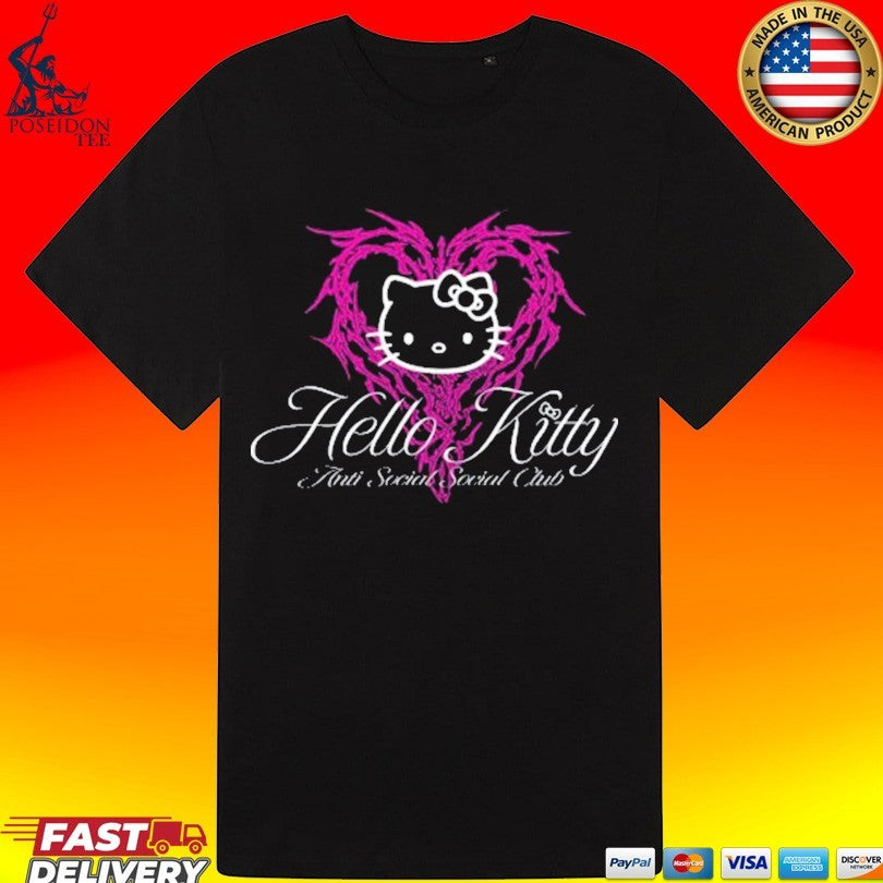 Anti Social Social Club Assc X Hello Kitty Love T-shirt