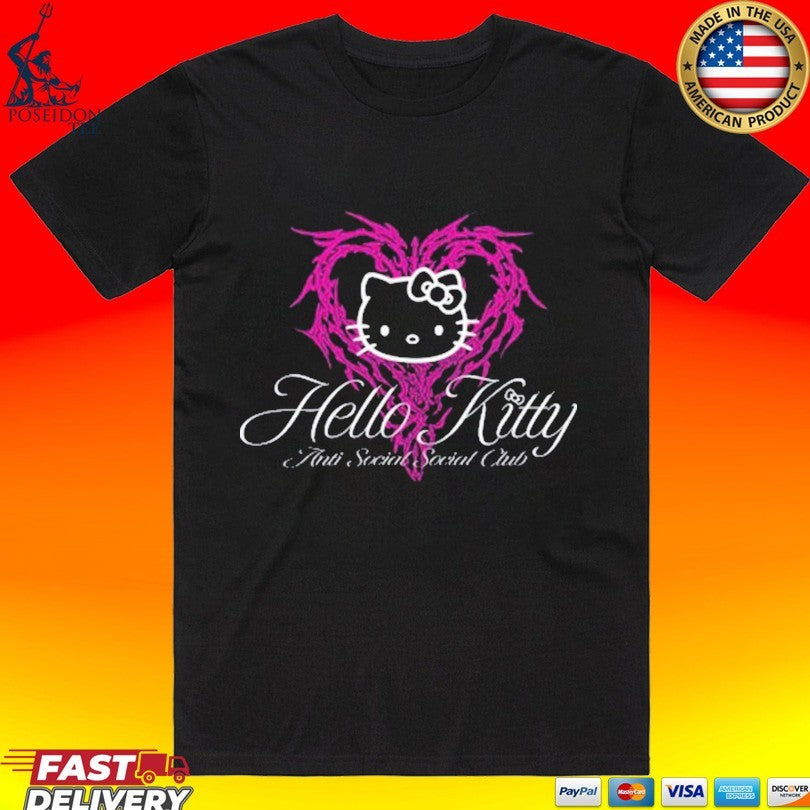 Anti Social Social Club Assc X Hello Kitty Love T-shirt