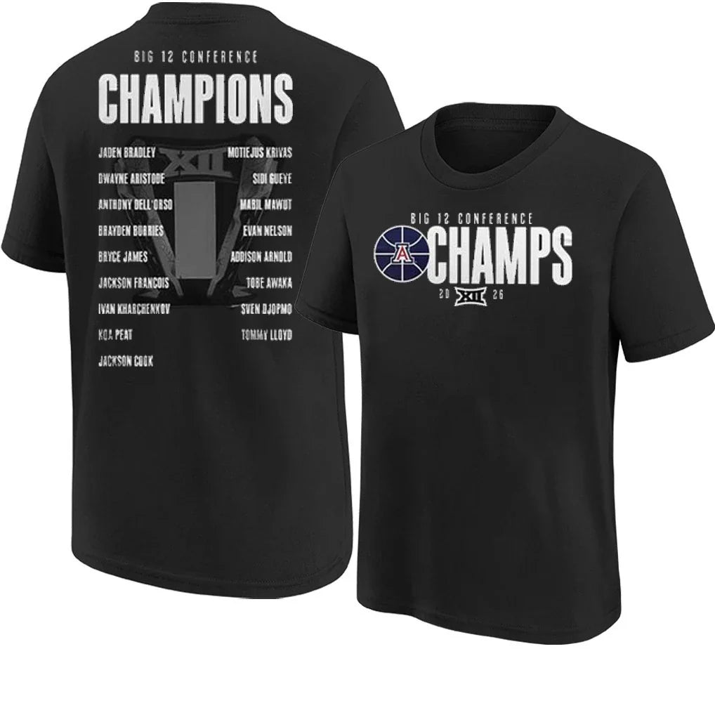 Arizona Wildcats 2026 Big 12 Conference Champs Celebration T-Shirt