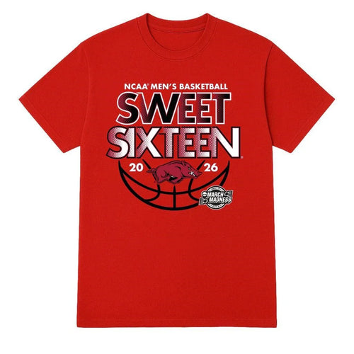 Arkansas Razorbacks 2026 Ncaa Men’s March Basketball Sweet Sixteen Shirt