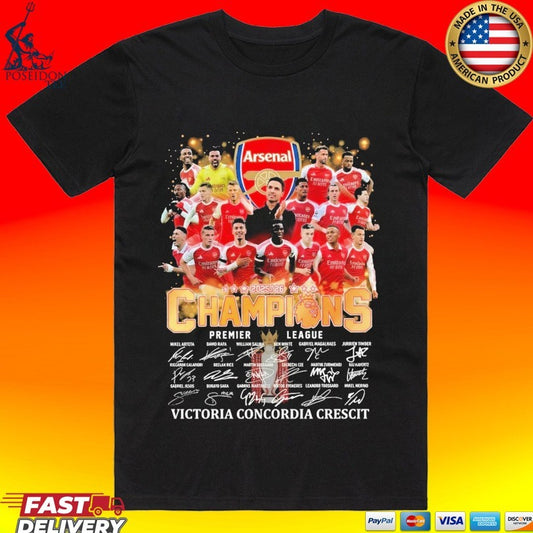 Arsenal Champions 2026 Victoria Concordia Crescit T-shirt