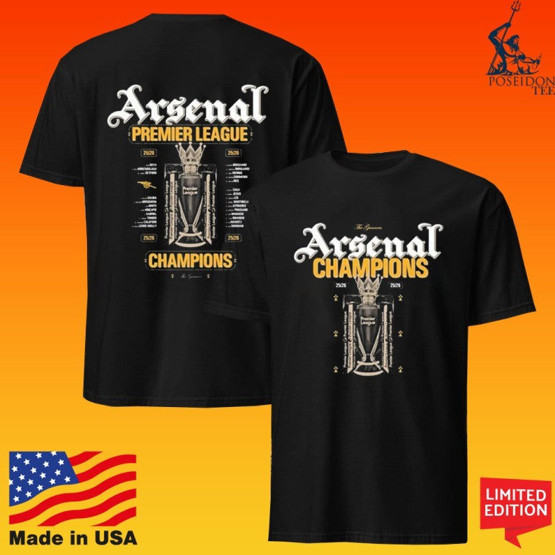 Arsenal Premier League Champions 25 26 T-shirt