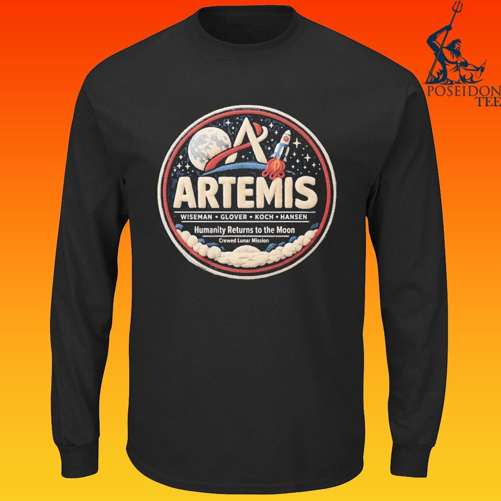 Artemis 2 Mission Faux Lunar Patch NASA T-shirt