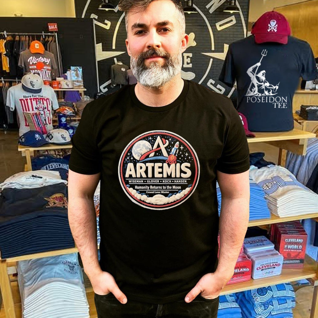 Artemis 2 Mission Faux Lunar Patch NASA T-shirt