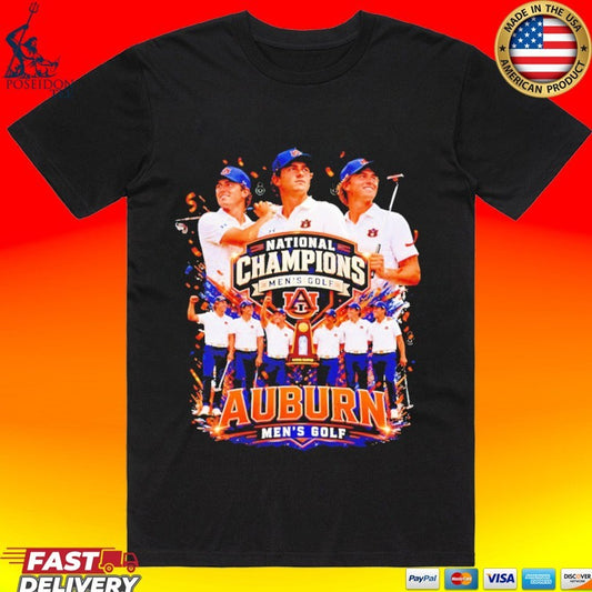 Auburn Tigers National Champions Golf Team Ncaa 2024 Celebration T-shirt