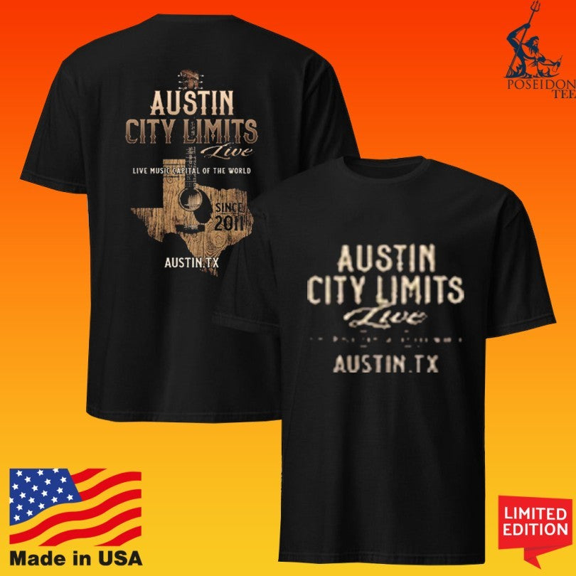 Austin City Limits Live Texas State Guitar T-shirt