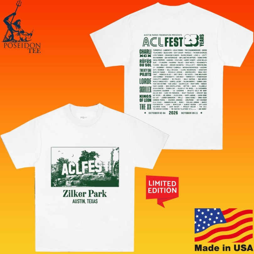 Austin City Limits Music Festival Oct 2-4 & 9-11 2026 Austin Tx T-shirt