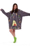 Avocado Hoodie Blanket Gray
