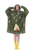 Avocado Hoodie Blanket Green