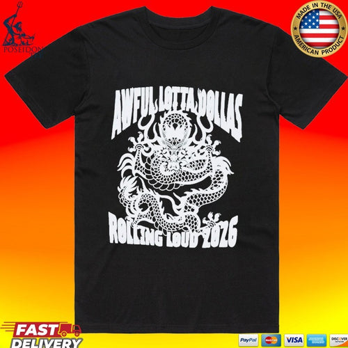 Awful lot Of DØllas Rolling Loud 2026 Dragon T-shirt