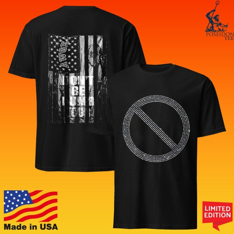 Awge Don’t Be Dumb Tour Rhinestone Flag T-shirt