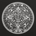 Aztec Calendar Sun Stone Design