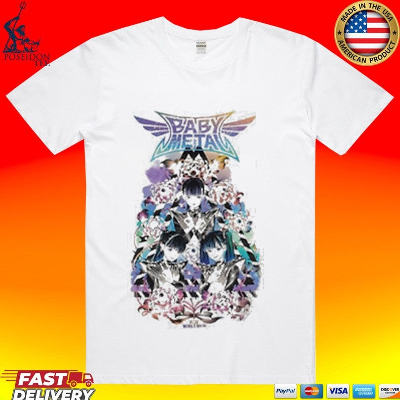 Babymetal World Tour 2026 Uk And Eu Art By Peach Momoko T-shirt