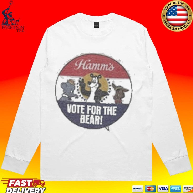 Barn Owl Seattle Hamms Vote For The Bear Faded Ringer T-shirt