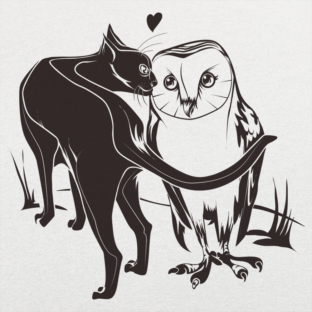 Barn Owl's Best Friend Cat and Owl Love