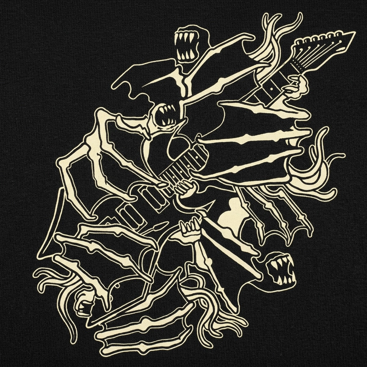 Bat Attack Bat Monster Shredding Electric Guitar