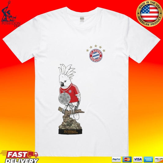 Bayern Munich Bundesliga Title Celebration Deutscher Meister Parrot Graphic Fan T-shirt