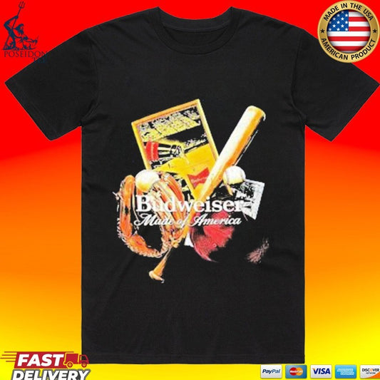 Beer Gear Budweiser Made Of America Legacy Slugger T-shirt