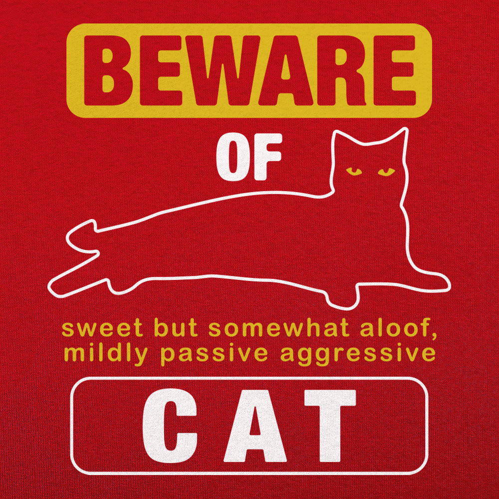 Beware Of Cat Warning Sign,