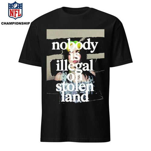 Billie Eilish At Grammys 2026 Nobody Is Illegal On Stolen Land Shirt