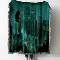 bioshock city of rapture Woven Tapestry Throw Blanket with Fringe