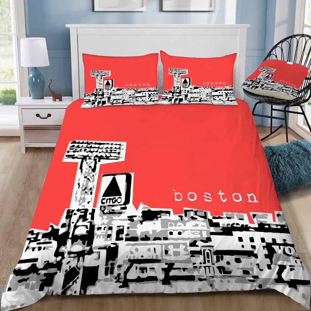 Boston Fenway Bedding Set (Duvet Cover & Pillow Shams)