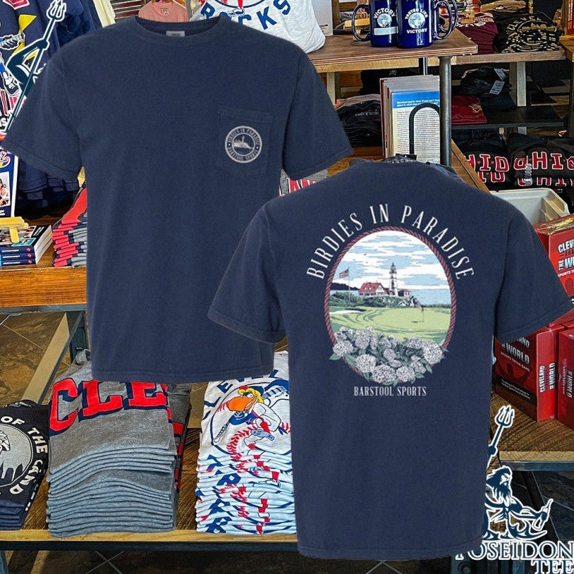 Birdies In Paradise Lighthouse Pocket T-shirt