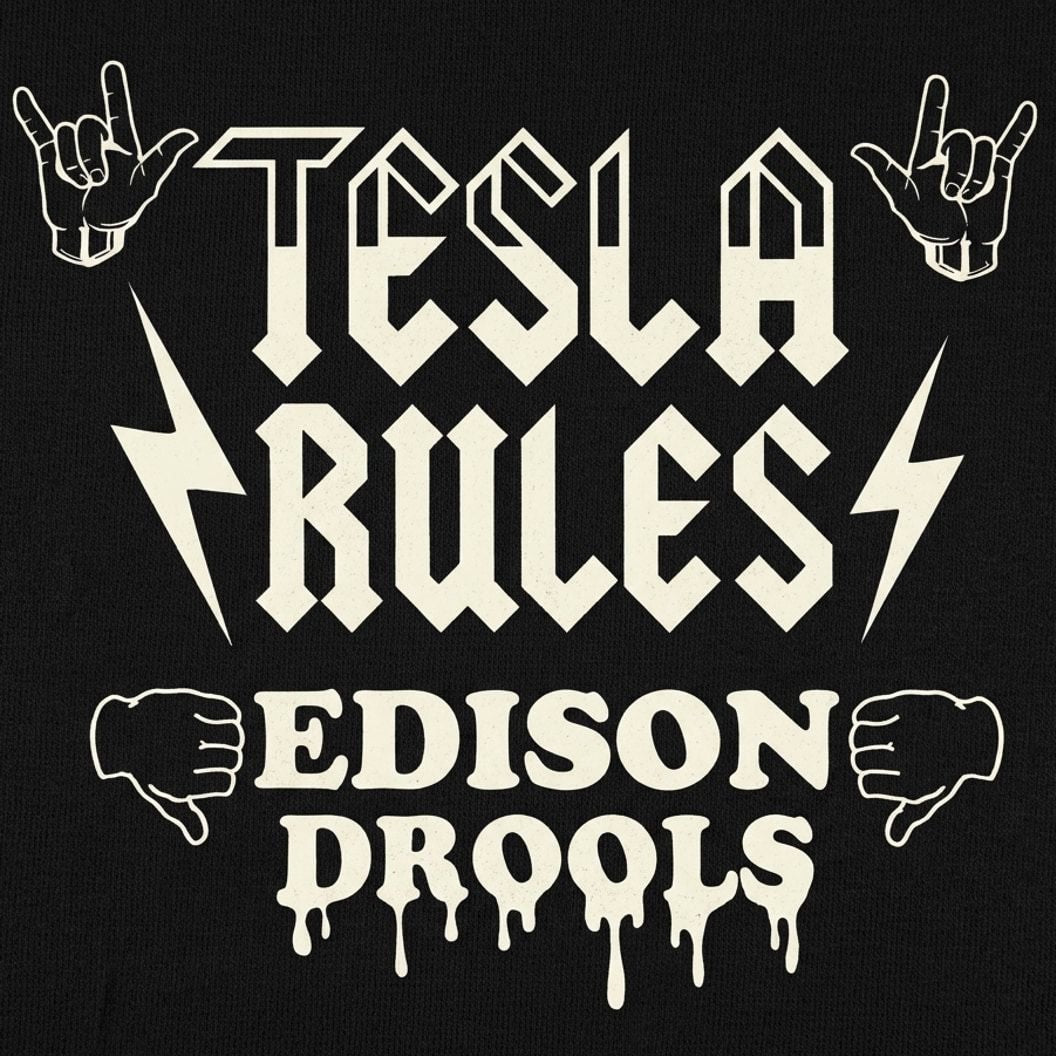 Tesla Rules Edison Drools Rock Star Electricity Rivalry