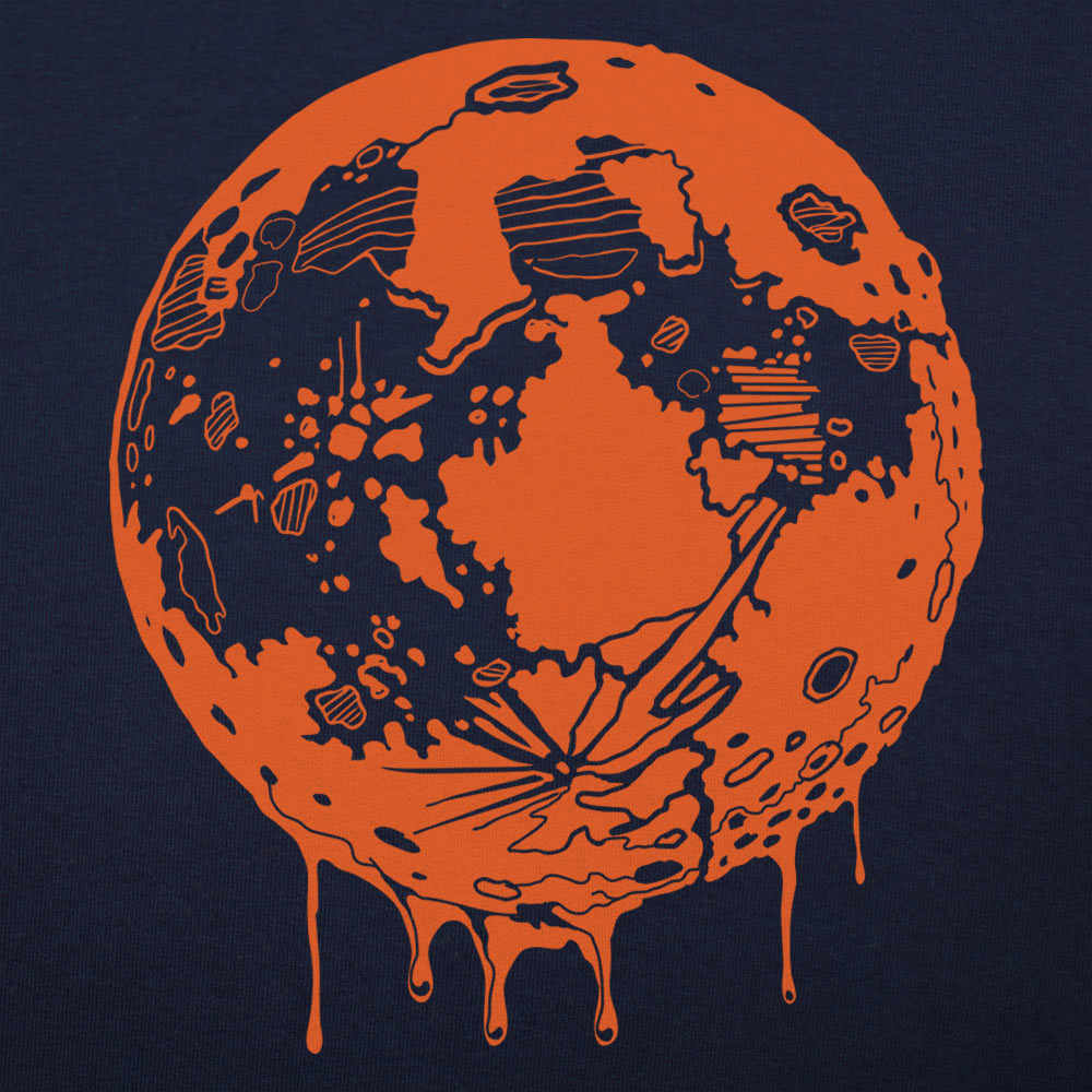 Blood Moon Dripping Orange Graphic
