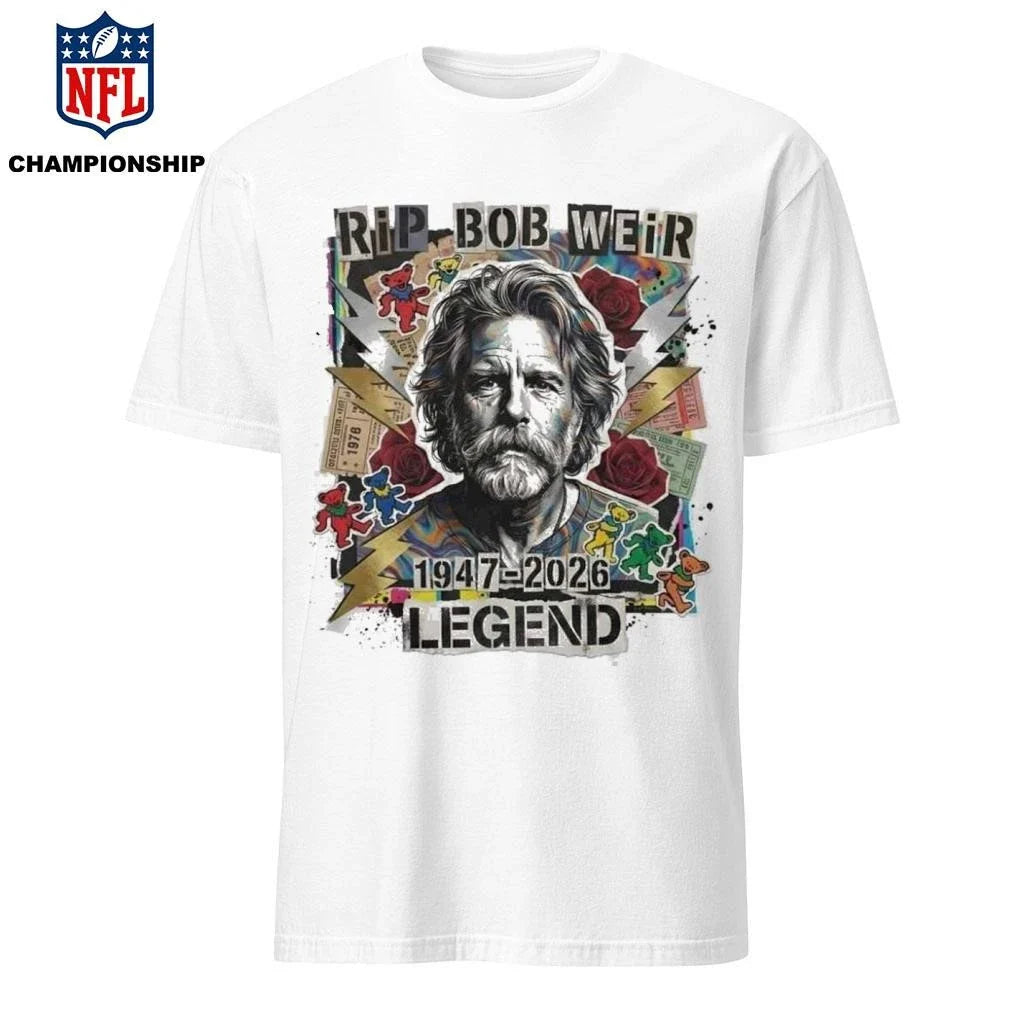 Bob Weir RIP Memorial Tribute Shirt 1947-2026 Grateful Dead Dancing Bears Roses Shirt
