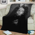 bobmarley jamaica singer Fleece Throw Blanket