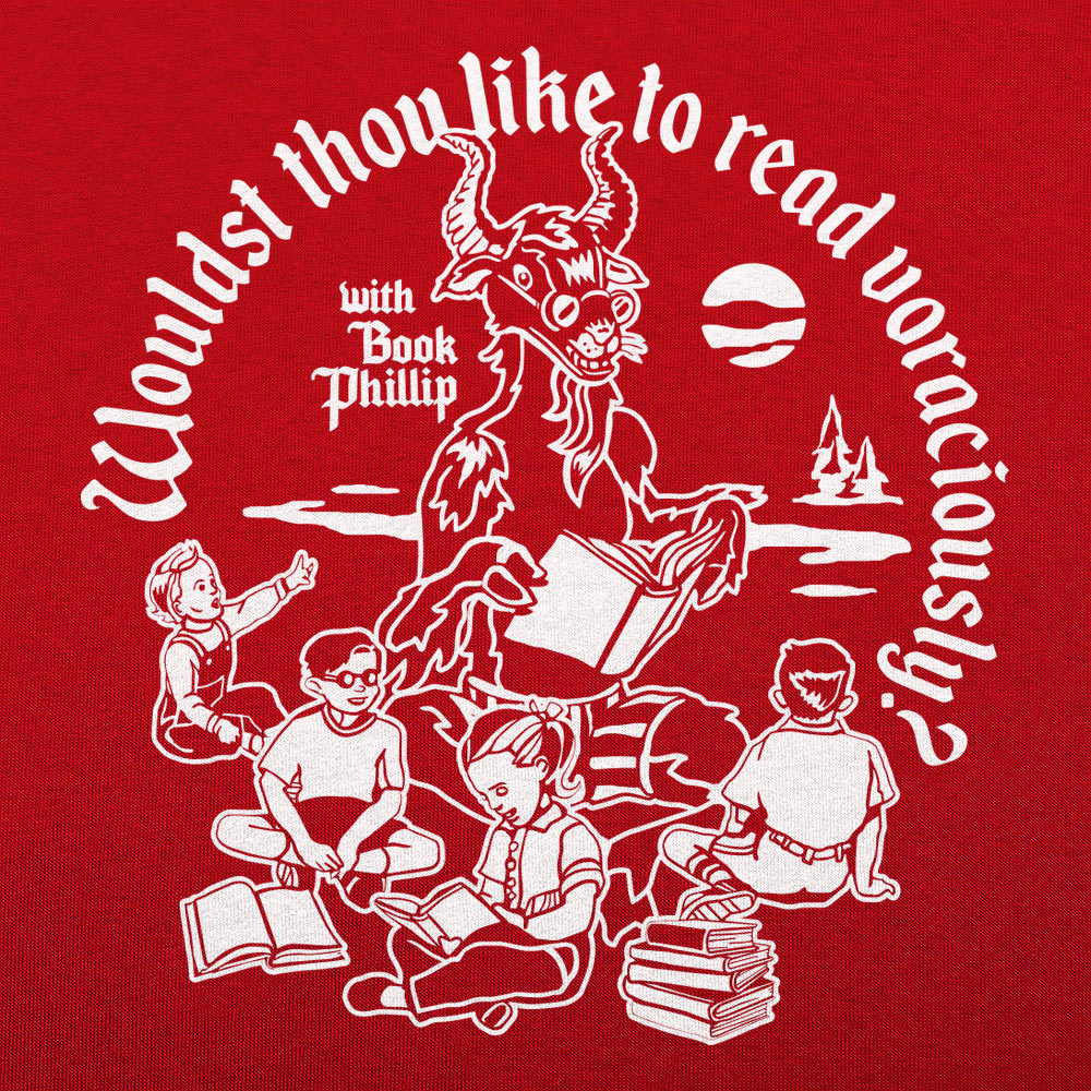 Book Phillip Horned Goat Reading Voraciously with Kids