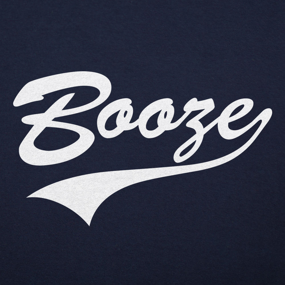 Booze Retro Varsity Script Sports Logo