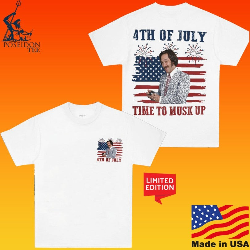 Brian Fanbrian Fantana Time To Musk Up Funny Anchorman 4th Of July T-shirt