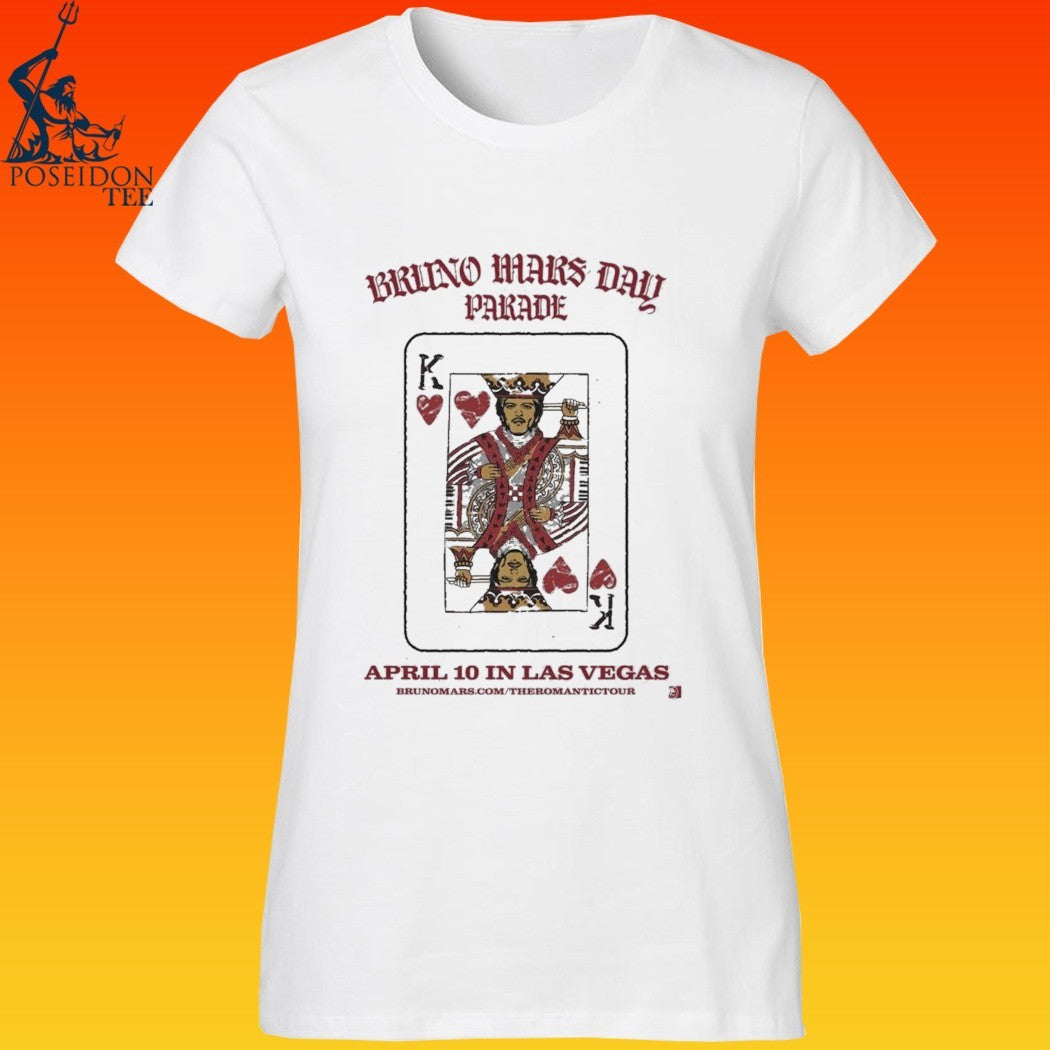 Bruno Mars Day Parade The Romantic Tour 2026 Las Vegas On April 10 2026 At MGM Resorts T-shirt