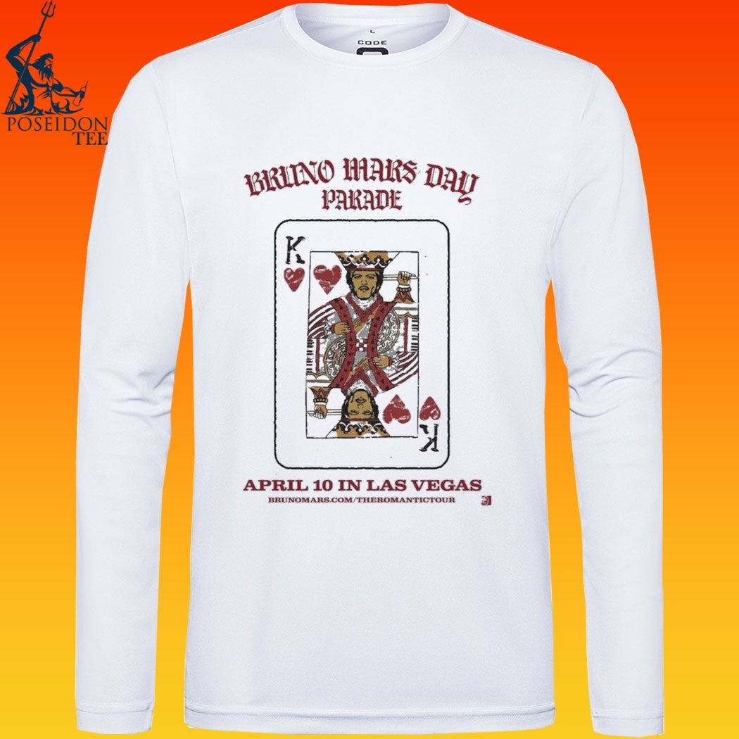 Bruno Mars Day Parade The Romantic Tour 2026 Las Vegas On April 10 2026 At MGM Resorts T-shirt