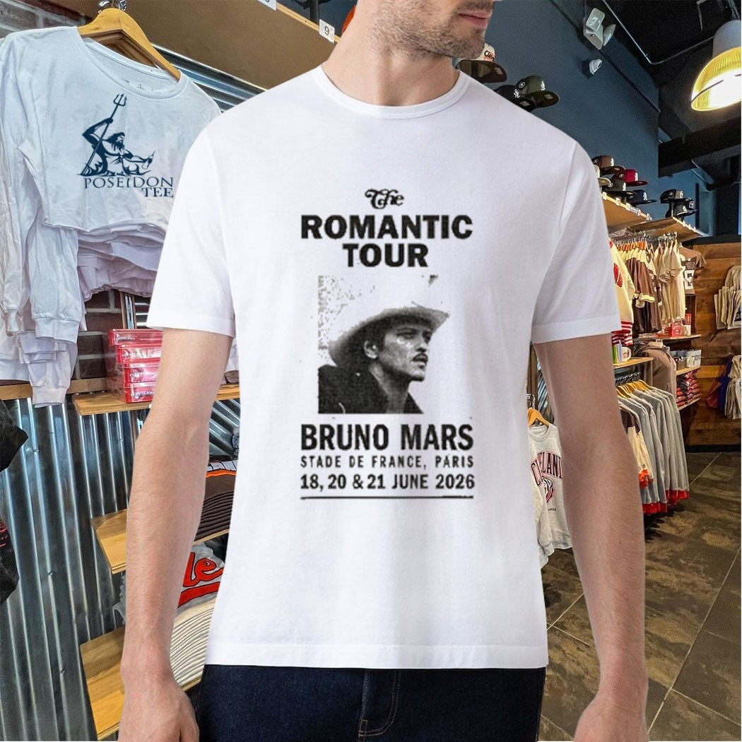 Bruno Mars The Romantic Tour June 18 20 21 2026 T-shirt
