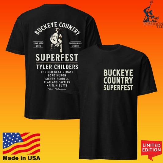 Buckeye Country Superfest 2026 The Dog In Columbus Ohio At Ohio Stadium On June 13 2026 T-shirt