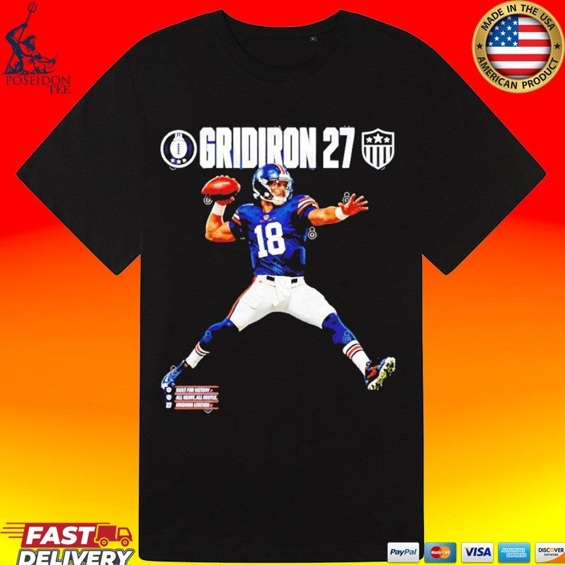 Caleb Williams Chicago Bears Gridiron 27 Built For Victory All Heart All Hustle T-shirt