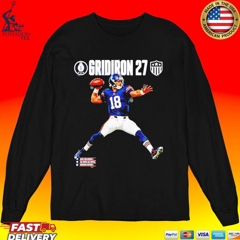 Caleb Williams Chicago Bears Gridiron 27 Built For Victory All Heart All Hustle T-shirt