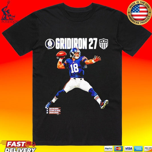 Caleb Williams Chicago Bears Gridiron 27 Built For Victory All Heart All Hustle T-shirt