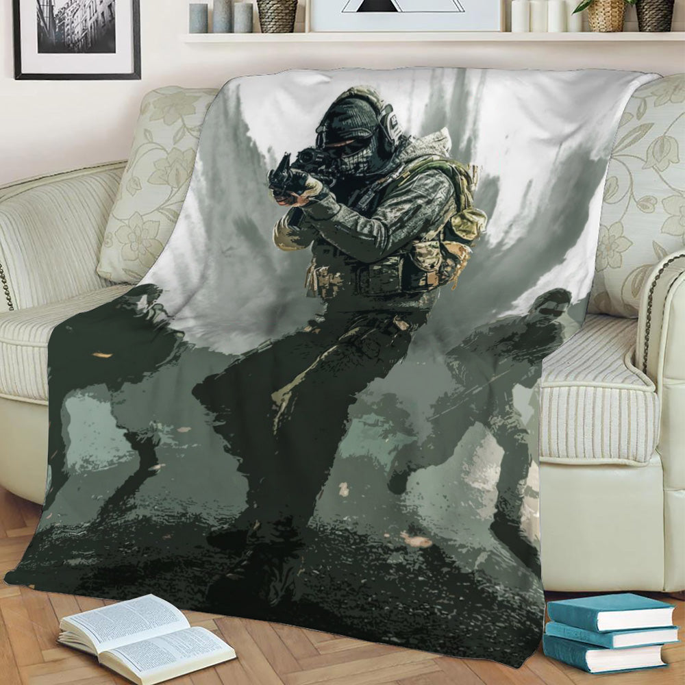 call of duty 1 Fleece Throw Blanket