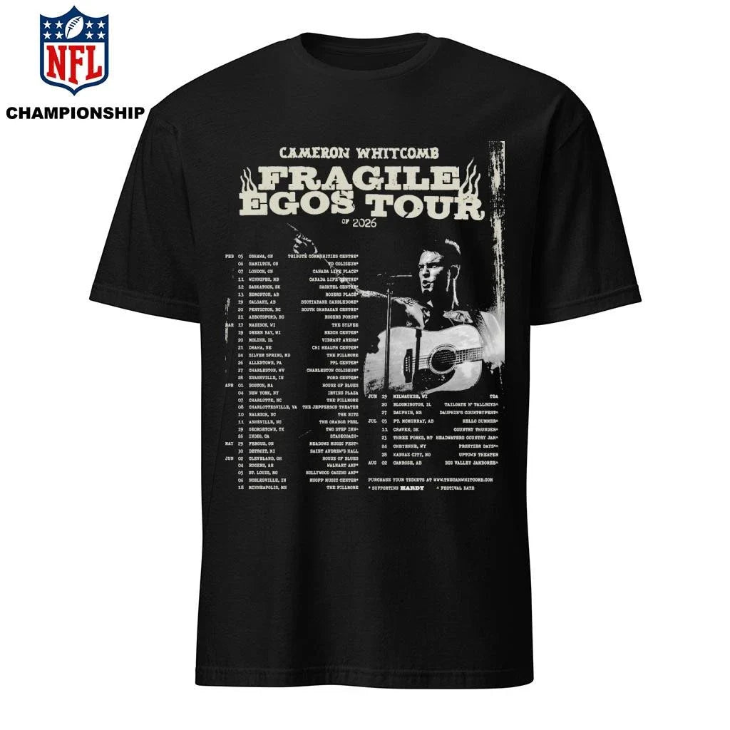Cameron Whitcomb Fragile Egos Tour 2026 Poster Shirt