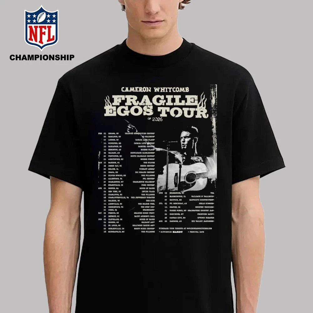 Cameron Whitcomb Fragile Egos Tour 2026 Poster Shirt